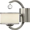 Elstead Monaco Wandleuchte E14 Nickel gebürstet Produktbild-Vorschau 1