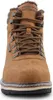 A close-up, front-facing view of a brown Skechers boot. Voir les images du produit