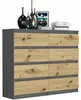 Komoda 120 cm 8 zásuvek skříňka FRAMIRE R-120-S8 antracit Náhled obrázku produktu 4