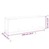 A line drawing of a white TV cabinet with dimensions indicated. Produktbild-Vorschau