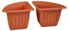 Pot de fleurs d'angle, set de 2 pots en terre cuite Pot de Voir les images du produit 2