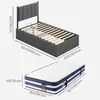VASAGLE Polsterbett und Matratze Set, mit Stauraum 90x200 Produktbild-Vorschau 10