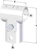 T-Schelle verzahnt, geteilt, A 2" (60,3 mm) x B 1 1/2" Produktbild-Vorschau 1