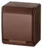 HERMES | Einzelsteckdose GNT 2P+Z - Braun - IP44 wetterfest Produktbild-Vorschau 1