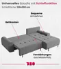 BroMARKT Ecksofa ARCO Schlaffunktion Bettkasten L-Form Produktbild-Vorschau 6