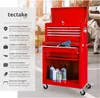 Vozík na nářadí s 10 přihrádkami - červený Náhled obrázku produktu 10