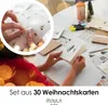 30 Weihnachtskarten Mit Umschlag - Adventskarten A6 - Produktbild-Vorschau 2