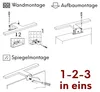 kalb | LED Badlampe Spiegellampe Aufbauleuchte 45cm 60cm Produktbild-Vorschau 5