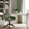 Meubles Cosy – zielone krzesło biurowe z veluru na kółkach, Podgląd zdjęcia produktu 8