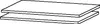 Two flat rectangular objects are stacked on top of each other, creating a slight gap between them. Produktbild-Vorschau