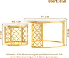 MODFU Couchtisch rund Gold,2er set Sofatisch mit weiße Produktbild-Vorschau 6