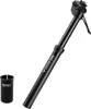 A black bicycle dropper seatpost and a black seatpost collar are shown against a white background. Náhled obrázku produktu