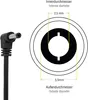 A diagram showing the dimensions of a DC power connector, with an illustration of the connector on the left. Produktbild-Vorschau