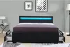 Łóżko LED z 4 szufladami "Nico" - 140 x 190 cm - Czarny Podgląd zdjęcia produktu 5