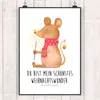 Mr. & Mrs. Panda Bild Maus Weihnachten DIN A4 - Weiß - Produktbild-Vorschau 2