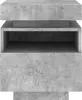 vidaXL Nachttisch mit LED-Leuchten Betongrau 40x39x48,5 cm Produktbild-Vorschau 6