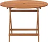 vidaXL Table de jardin pliante Ø 90x75 cm bois massif Voir les images du produit 10