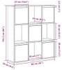 vidaXL Regál na knihy Hnědý dubový vzhled 89x24x101,5 cm Náhled obrázku produktu 8