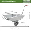 Schubkarre Einhandkarre Traglast 100 kg Volumen 75 L Produktbild-Vorschau 3