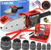 A product shot of a PVC pipe welding machine and its accessories, laid out on a white background. Náhľad obrázku produktu