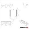 PremiumX Balkonhalter 100cm Ø 48mm Stahl Mast Geländer SAT Produktbild-Vorschau 8