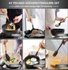43 kusů Sada kuchyňského náčiní Silikonové nádobí na vaření Náhled obrázku produktu 5