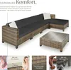 tectake® Aluminium Rattan Lounge wetterfest und Produktbild-Vorschau 3