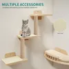 7 tlg. Katzen Kletterwand Set, Wandkratzbaum Produktbild-Vorschau 5