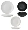 18tlg Teller Set Nero Bianco - Speiseteller weiß, Produktbild-Vorschau 5