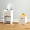 HOMCOM 3 in 1 Schminktisch mit Hocker, Kosmetiktisch mit Produktbild-Vorschau 3