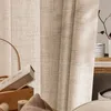 2er Set Vorhänge Leinenoptik Halbtransparent Vorhang Produktbild-Vorschau 4