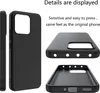 Multiple views of a black phone case, with text describing its features. Produktbild-Vorschau