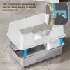 Bac à litière en acier inoxydable Bac à litière ouvert à Voir les images du produit 3