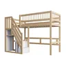 Hoogslaper 90x200, massief hout met opbergruimte, kinderbed Productafbeelding-voorbeeld 7