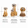 Erdmännchen Solar LED 3er Set Gartenfiguren Balkon Terrasse Produktbild-Vorschau 3