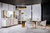 Esszimmer Komplett Tisch 4 Stühle Anrichte Spiegel Set 7tlg Produktbild-Vorschau 5