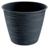 Runder Blumentopf aus Kunststoff anthrazit 12 cm Furu Produktbild-Vorschau 3