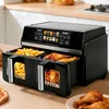 ZMH Heißluftfritteuse 2 Kammern 10L XXL  Air fryer Produktbild-Vorschau 1