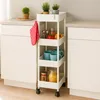 Carrello Relaxdays, 4 ripiani, A x L x P: 93 x 40 x 22 cm, Anteprima dell’immagine prodotto 2