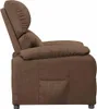 vidaXL Poltrona relax in tessuto marrone Anteprima dell’immagine prodotto 4
