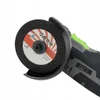 A close-up shot of an angle grinder's cutting wheel and part of its body. Produktbild-Vorschau