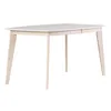 Miliboo - Design-Esstisch ausziehbar Weiß und helles Holz Produktbild-Vorschau 3