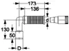 Technical drawing with dimensions of a plumbing fitting. Produktbild-Vorschau