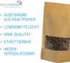 Standbodenbeutel Sichtfenster Druckverschluss Kraftpapier Produktbild-Vorschau 2