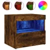 Comodino con luci LED rovere fumé 50x40x45 cm Anteprima dell’immagine prodotto 2