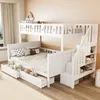 Sweiko Lit d'enfant 90x200/140x200cm, lit superposé en bois Voir les images du produit 1