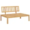 vidaXL Garten-Mittelsofas aus Paletten 2 Stk. mit Kissen Produktbild-Vorschau 3