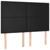Kopfteil Schwarz 144x5x118/128 cm Kunstleder Produktbild-Vorschau 1