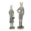 Clayre & Eef Figur Kaninchen 20 cm Beige Grün Polyresin Produktbild-Vorschau 5