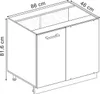 Eckschrank für Hausrat Vicco R-Line Schwarz Hochglanz 86 cm Produktbild-Vorschau 3